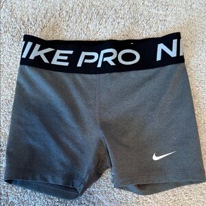 Nike Pro Charcoal Gray Training Shorts
